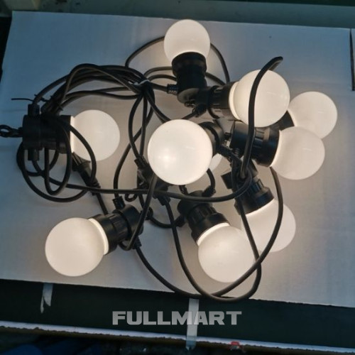 Гирлянда шарик матовый от сети 4m 20led тёплый-бёлый